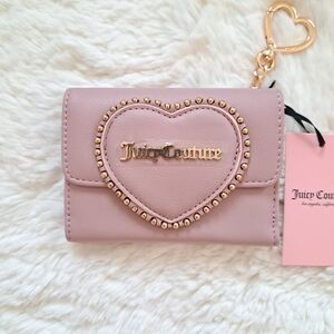 Juicy Couture Pink Heart Embellished Wallet